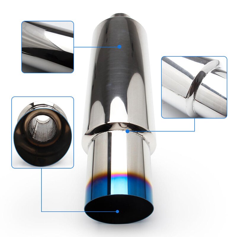 Car Exhaust Pipe Muffler Tip Factory - OEM Universal HKS BMW Round Burnt Blue