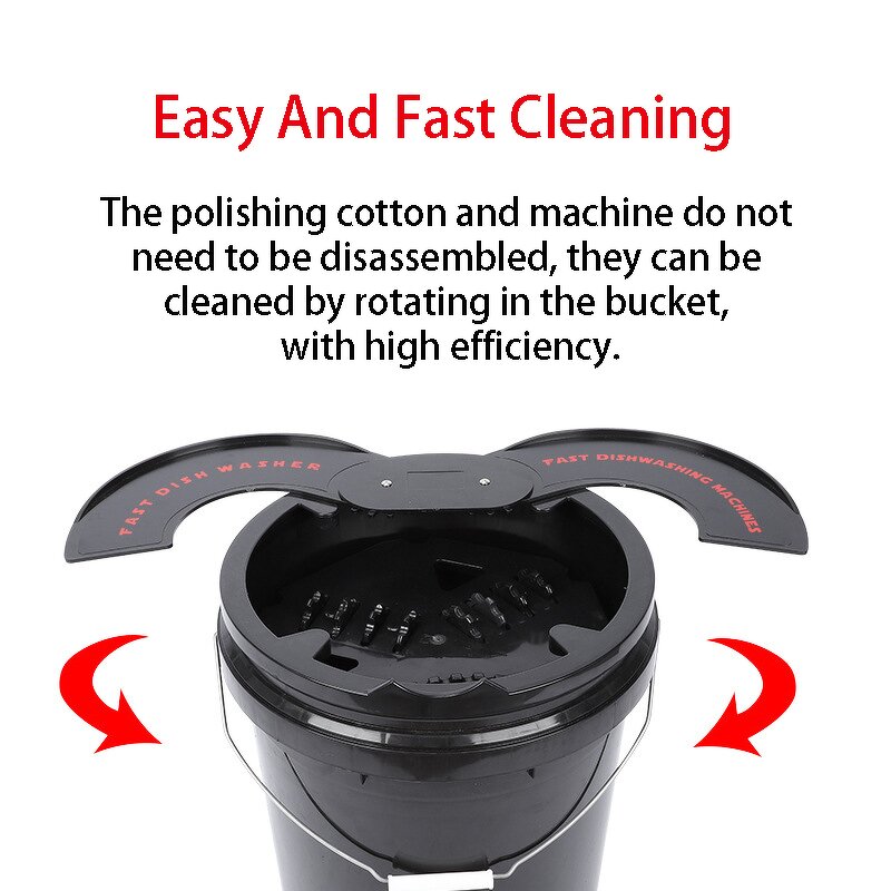 Wool Foam Car Polishing Pad Washer Factory - OEM Auto-Washing Tool Bucket for Shop