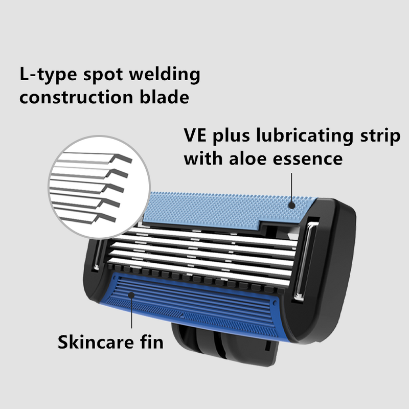 Men's Razor Factory - OEM Custom 5 Blades Barber with Storage Box