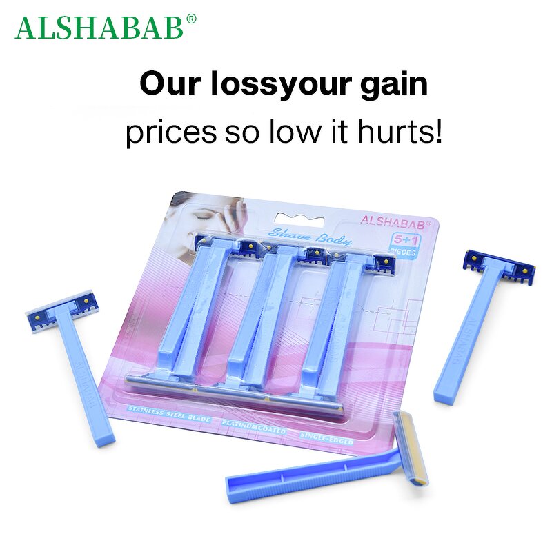 Disposable Razor Factory - OEM Custom Single Blade with Comb 6pcs/card