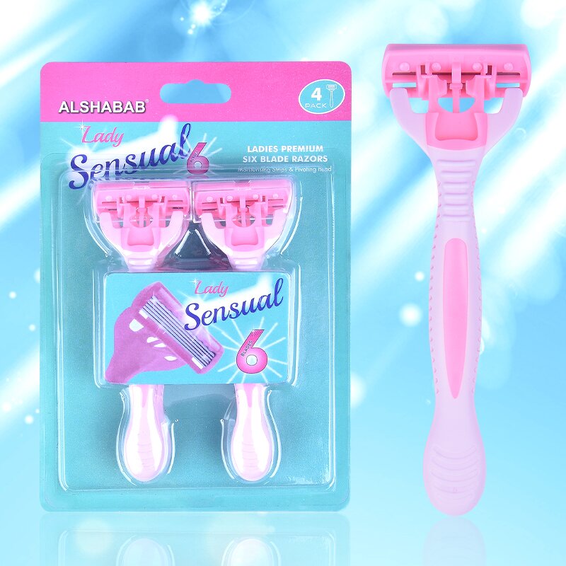 Safety Razor Factory - OEM Custom 4pcs/Card Six Blade Disposable