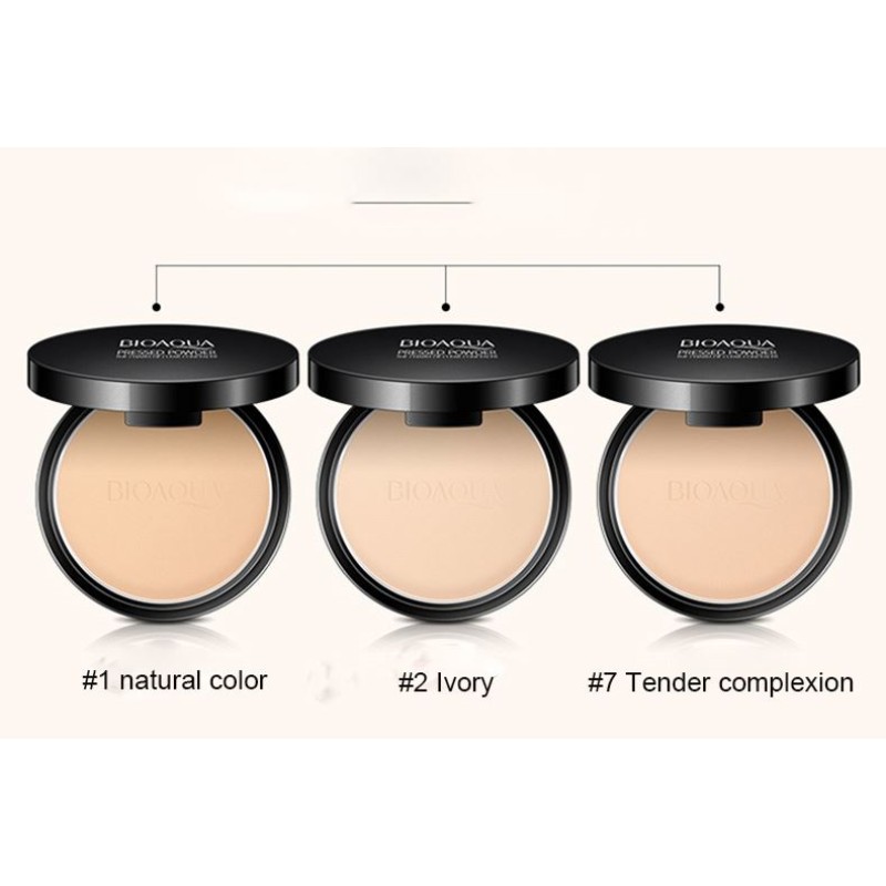 BIOAQUA OEM ODM Best makeup natural 3 color face private label pressed powder for all skin
