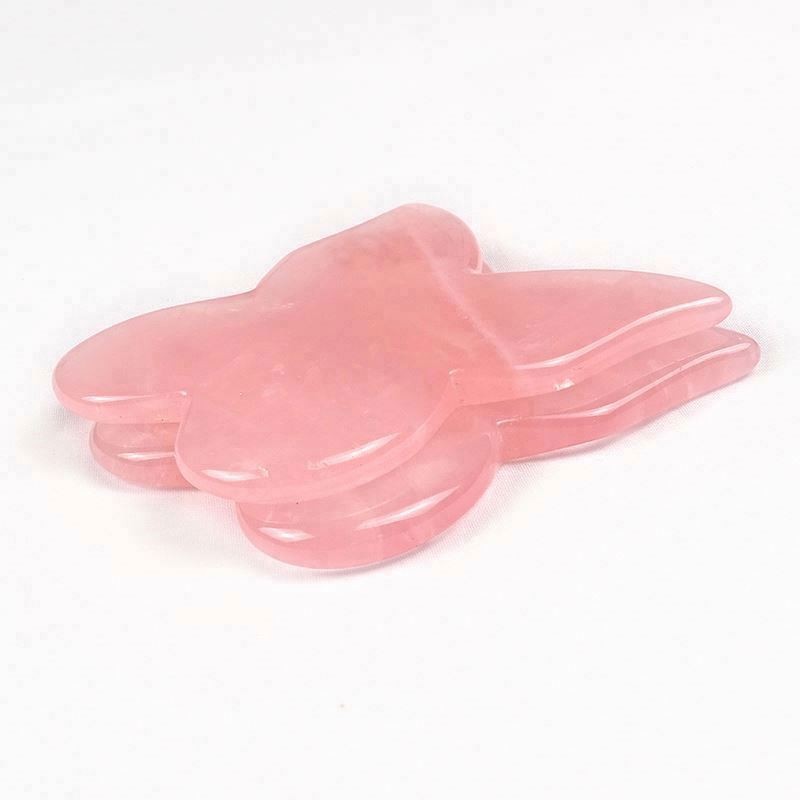 Factory 100% Real Natural Stone Rose Quartz Butterfly Gua Sha for Promotion Gift High Pigment Liquid Lipstick