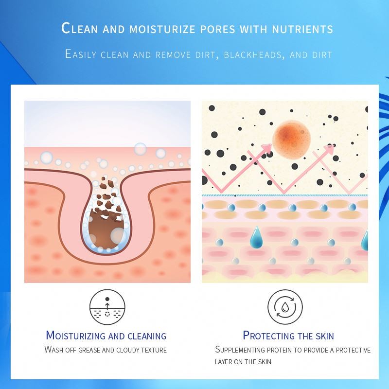 OEM BIOAQUA Wholesale Custom Amino Acids Whitening Moisturizing Cleansing Beauty Skin Care Face Cleanser