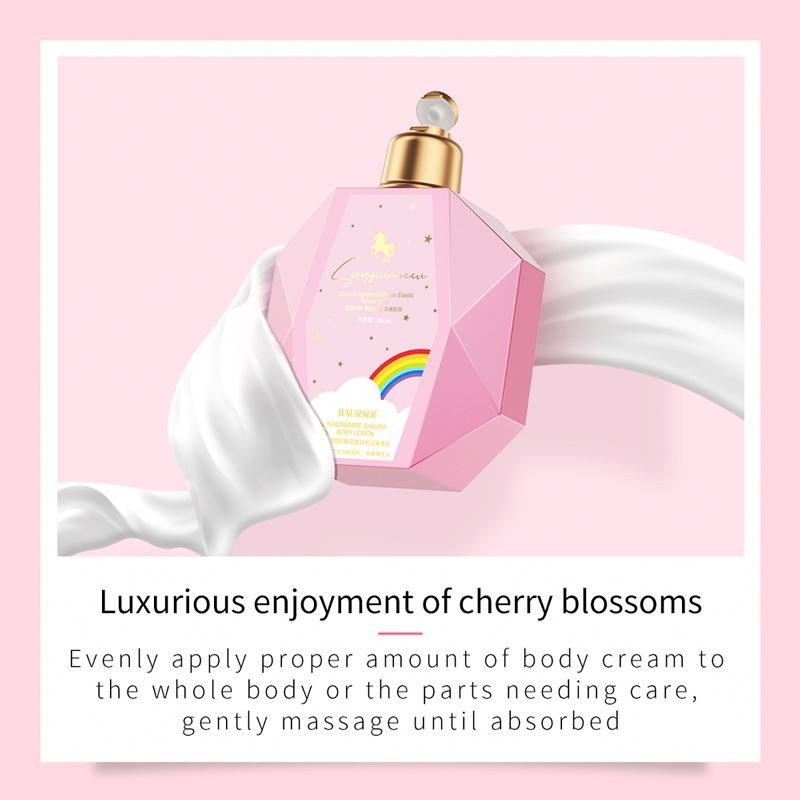 OEM ODM BAURSDE Wholesale Moisturizing Skin Care Sakura Extract Nicotinamide Body Lotion