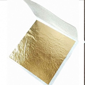 New 14*14 cm Taiwan B Leaf Imitation Gold Foil Paper Sheets for Craft Art Furniture Decorating Frame Ceiling