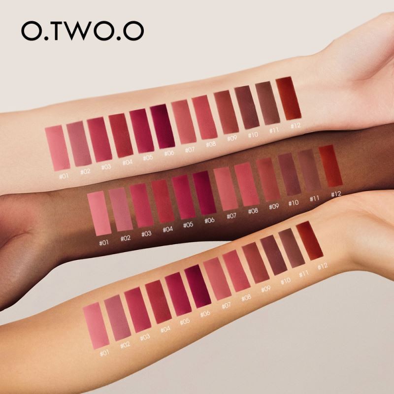 O.TWO.O Matte Waterproof Maquillajes-Original Lip and Cheek Tint Long Lasting Mini Lip Tint Liquid Lipstick for Ladies