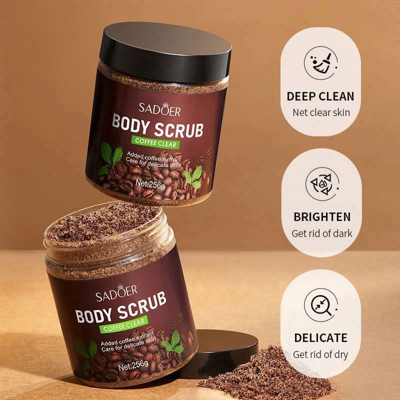 New Organic Arrival Skin Care Spa Whitening Moisturizing Discount Exfoliating Coffee Body Scrub Wholesale Brow Styling Gel