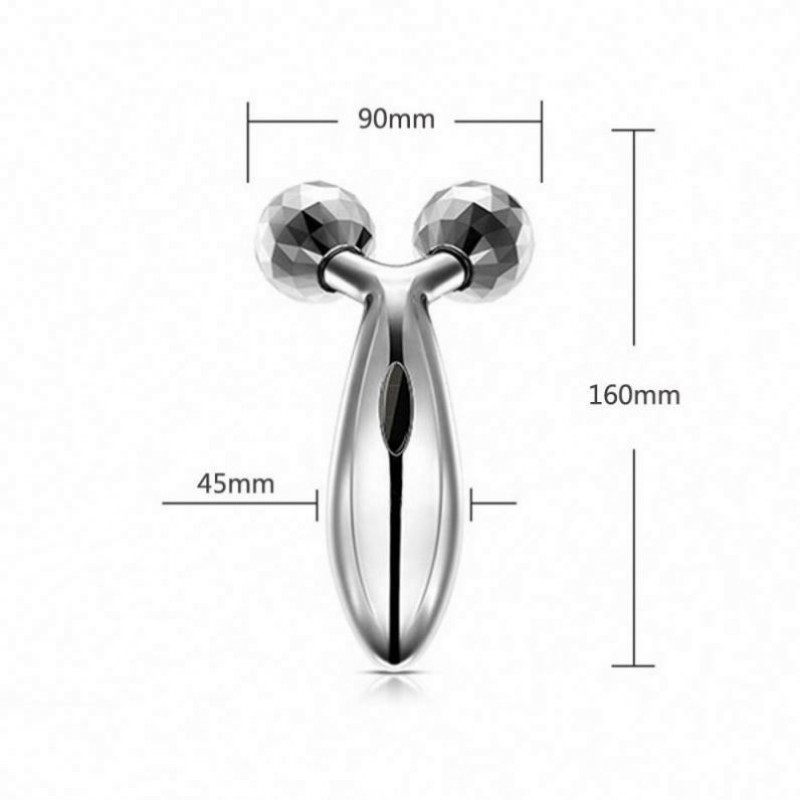 Vibrating Skin Face Tightening Rose Gold Energy Beauty Bar Massage Facial Roller Massager Sculpture Nail Art Decoration Alloy