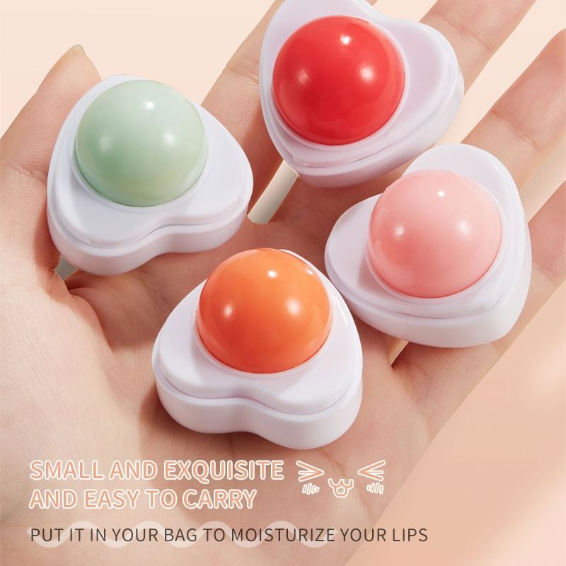 ZOZU Private Label Lips Care Moisturizer Strawberry Peach Fruit Taste Organic Lip Balm Ball