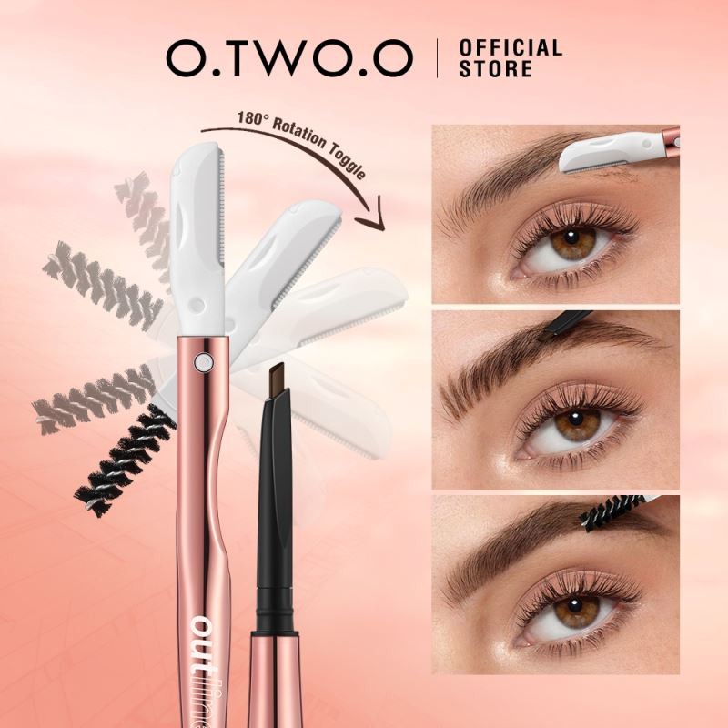 O.TWO.O Natural Long Lasting Smudge-proof Eyebrow 3-in-1 Waterproof Eyebrow Pencil Eyes Makeup