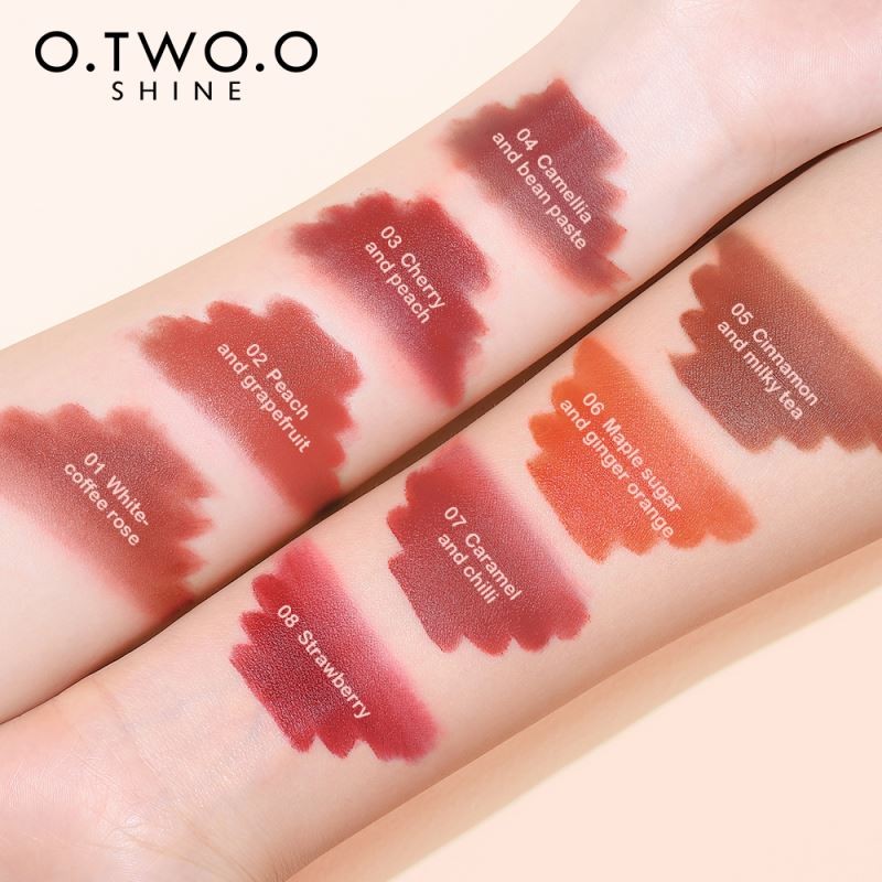 new O.TWO.O Wholesale New Arrival Lipstick Long Lasting Vegan Matte Waterproof Misty Cream Velvet Lip Mud