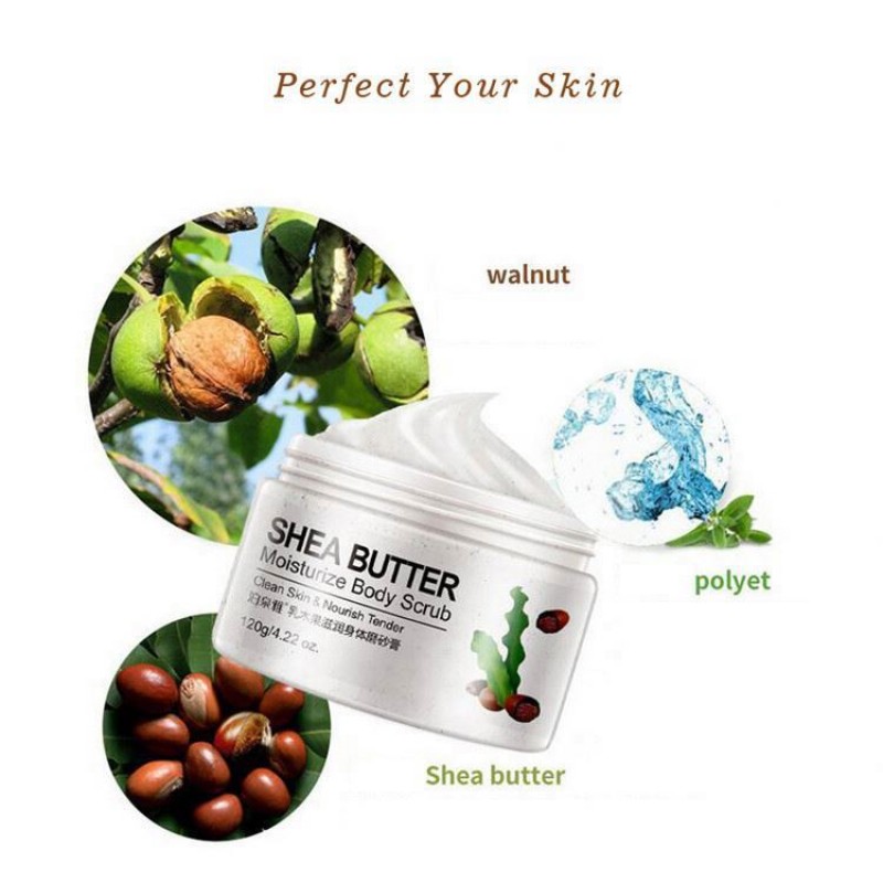 Almond Coffee Color Body Scrub Private Label Wholesale Moisturizing Skin Care Deep Cleansing