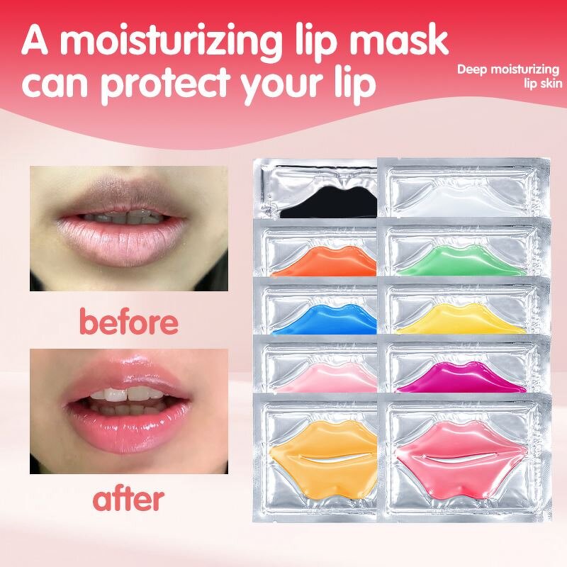 NEW OEM Wholesale Cosmetic Makeup Moisturizer Balm Organic Vegan Sheet with Nourishing Function Cute Collagen Lip Mask