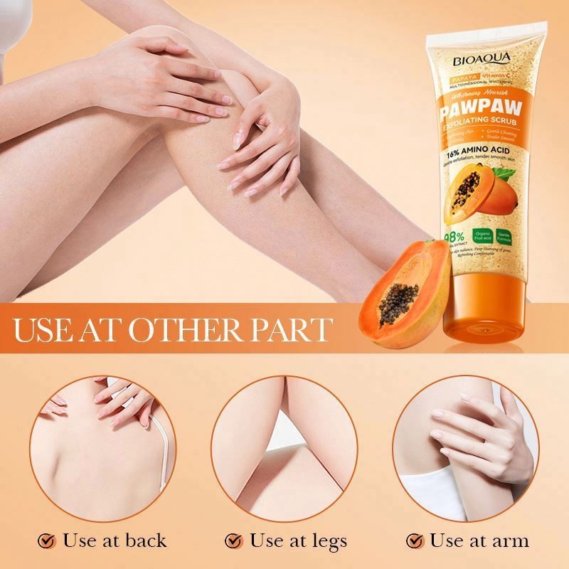 Deep Cleansing Facial Cleanser 100g BIOAQUA Papaya Vitamin C Whitening Improve Blackheads