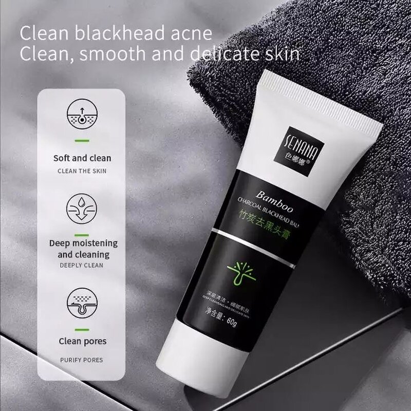 OEM SENANA Bamboo Charcoal Deep Cleansing Skin Care Whitening Moisturizing Natural Blackhead Remover Mud Mask
