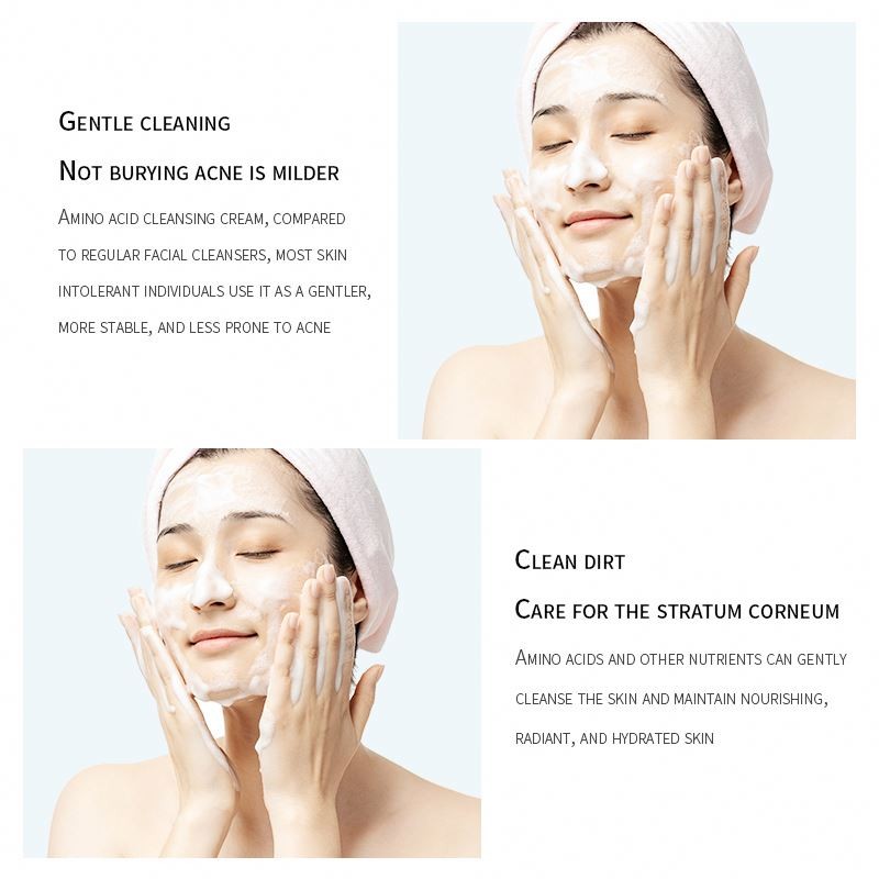 OEM BIOAQUA Wholesale Custom Amino Acids Whitening Moisturizing Cleansing Beauty Skin Care Face Cleanser