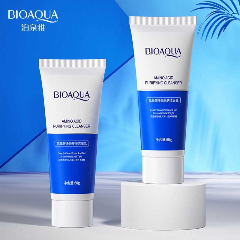 OEM BIOAQUA Wholesale Custom Amino Acids Whitening Moisturizing Cleansing Beauty Skin Care Face Cleanser