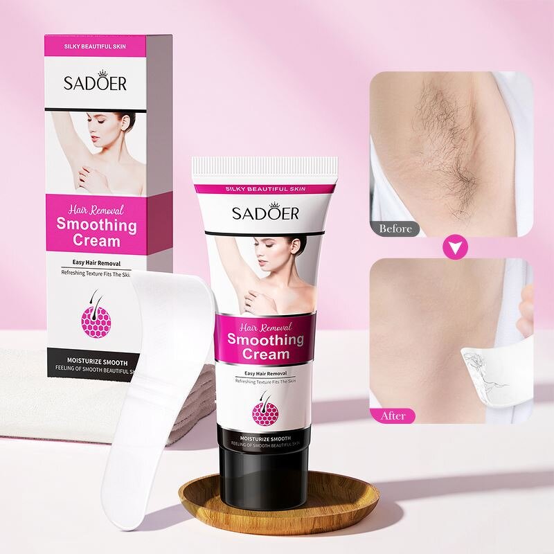 SADOER 2022 Wholesale Silky Light Depilatory Cream Refreshing Moisturizing the Whole Body Hair Removal Cream