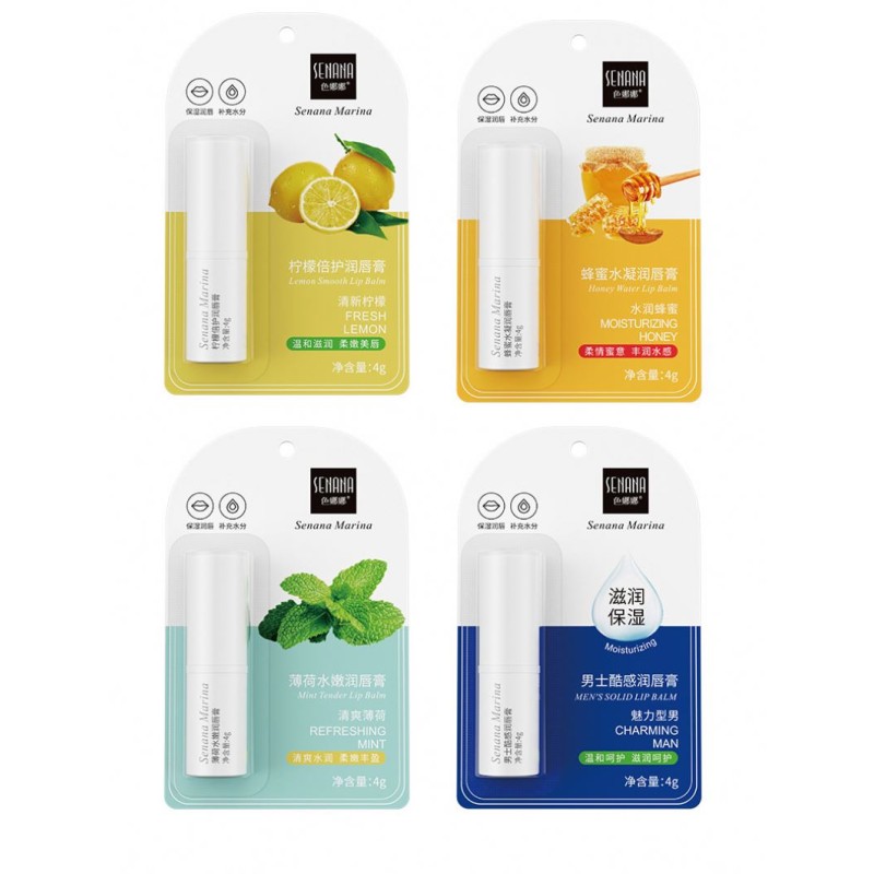 SENANA OEM ODM Private Label Moisturizing Lips Care Crystal Lip Balm