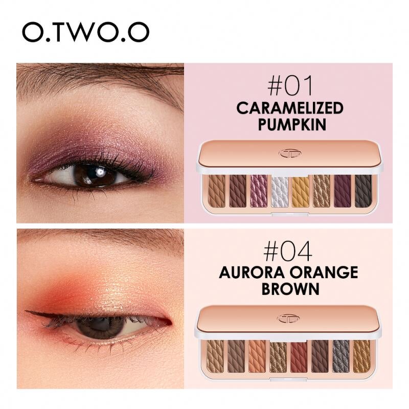 new O.TWO.O Wholesaler Long Lasting Makeup 4 Colors High Pigment Luxury Gold Eyeshadow Palette