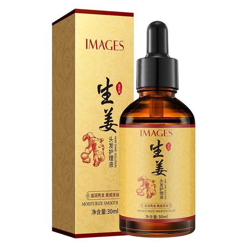 OEM IMAGES Ginger Hair Treatment Essential Oil Hair Care Nourishing Smoothing Anti Frezzi Natural Organic Growth Hair Serum