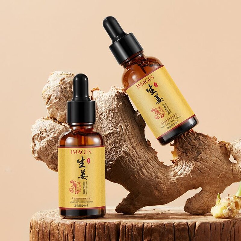 OEM IMAGES Ginger Hair Treatment Essential Oil Hair Care Nourishing Smoothing Anti Frezzi Natural Organic Growth Hair Serum