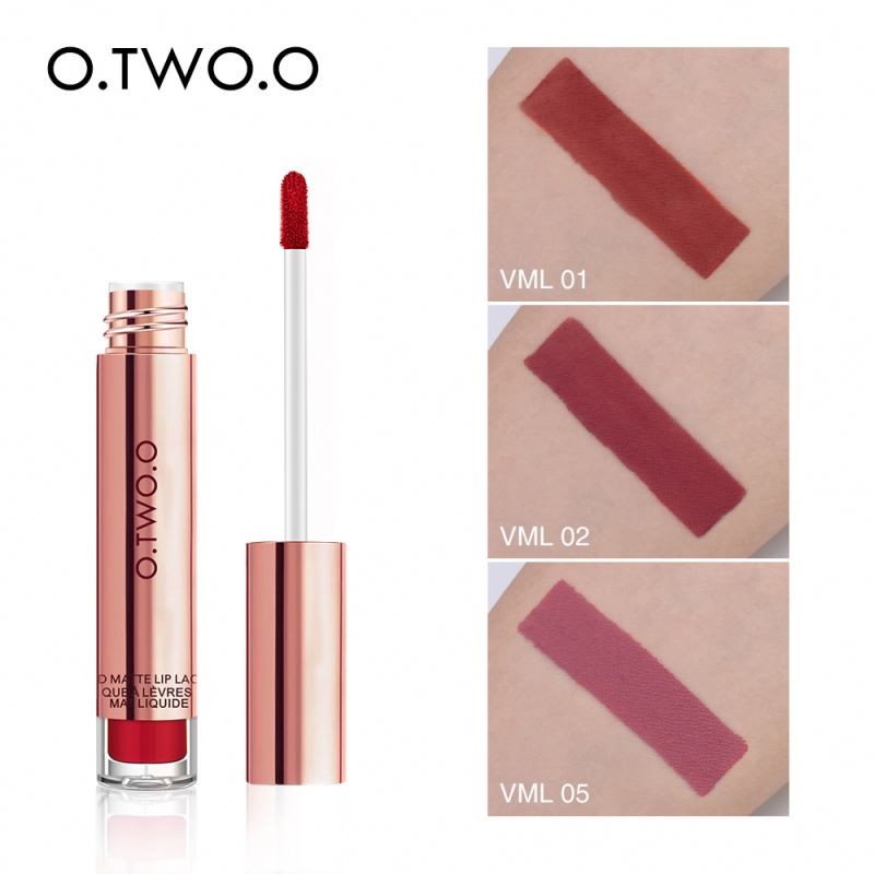 O.TWO.O Multi Colors Lip Gloss Kit Non-stick Gift Box Girls Women Make up Gift Set Long Lasting Matte Liquid Lipstick Set
