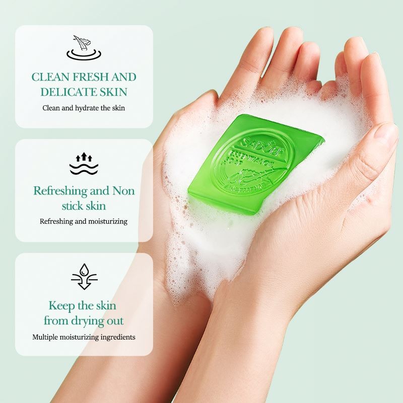 100g SADOER Organic Aloe Vera Body Care Nourishing Cleansing Face Bath Soap