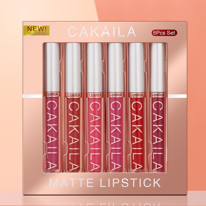 CAKAILA 6 Colors Lipgloss Set Waterproof Long-lasting Matte Liquid Lipstick OEM ODM Wholesale Vendor