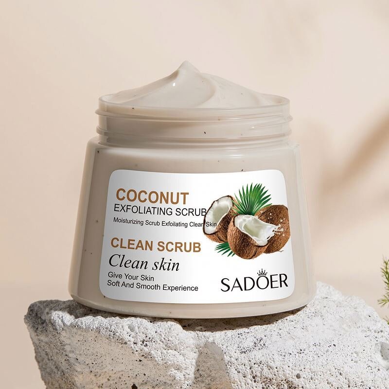 For SADOER 250g Organic Fruit Body Scrub High Quality Soft Smooth Deep Cleansing and Moisturizing Exfoliating Skin Cream OEM ODM