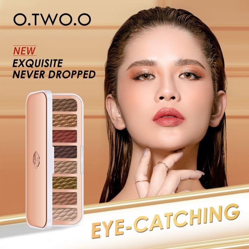 new O.TWO.O Wholesaler Long Lasting Makeup 4 Colors High Pigment Luxury Gold Eyeshadow Palette