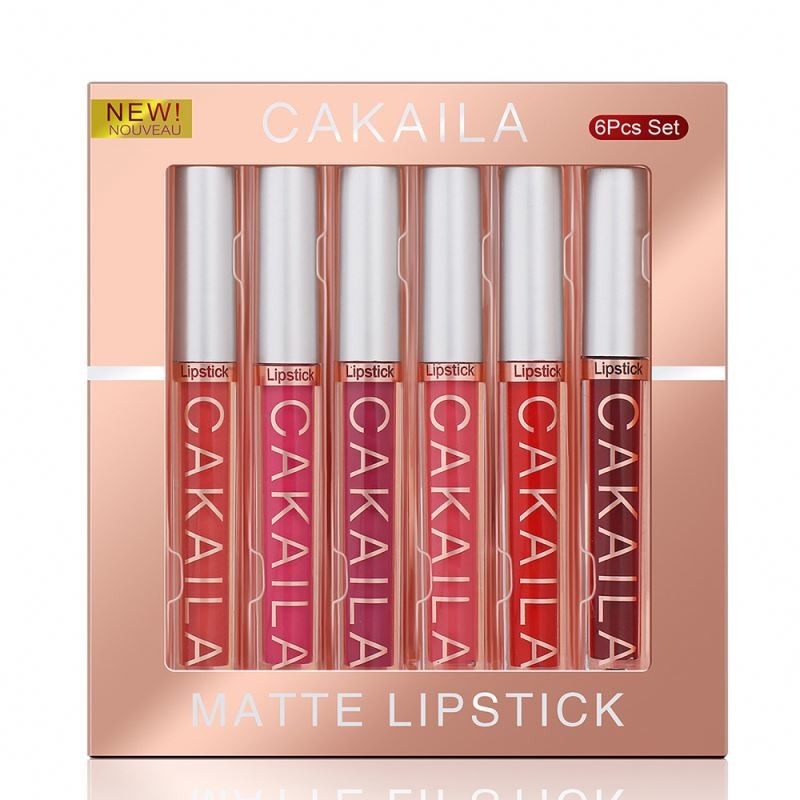 CAKAILA 6 Colors Lipgloss Set Waterproof Long-lasting Matte Liquid Lipstick OEM ODM Wholesale Vendor