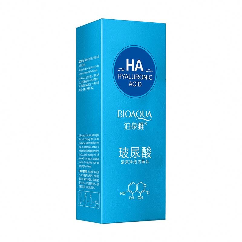 BIOAQUA Hyaluronic Acid Moisture Replenishment Gentle Beauty Whitening Facial Cleanser
