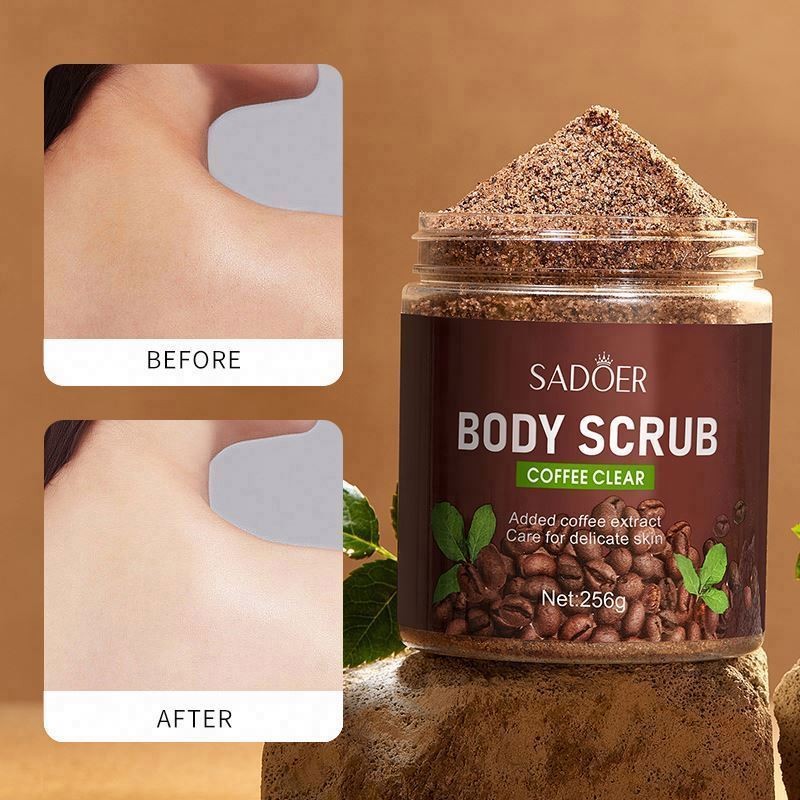 New Organic Arrival Skin Care Spa Whitening Moisturizing Discount Exfoliating Coffee Body Scrub Wholesale Brow Styling Gel