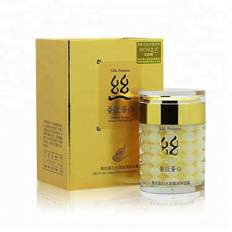 BIOAQUA Silk Protein Brighten Face Skin Care Shrink Pores Control Oil Whitening Moisturizing Cream
