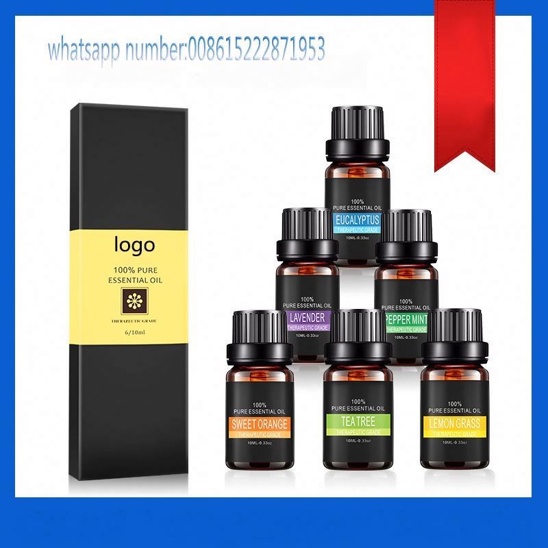 Bulk Sale 6 Scents Perfume Diffuser Use 10ml Essential Oils Set Fair Trade 100% Pure Essential Oil for Gift