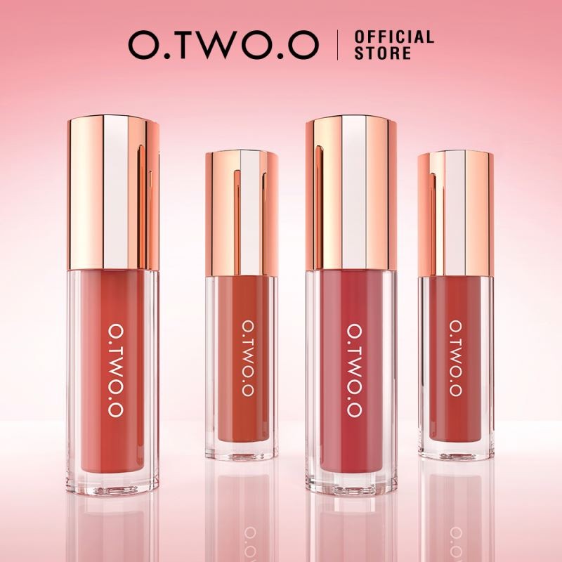 O.TWO.O High Pigmented Long-Lasting Mineral Liquid Lipstick 8 Colors Waterproof Matte Finish 8 Color Locks Cosmetics Lipstick