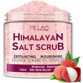 Best Sell OEM Himalayan for Exfoliating Body with Private Label Rose Bodyscrub Organic Natural Face pink Himalaya Scrub Salt