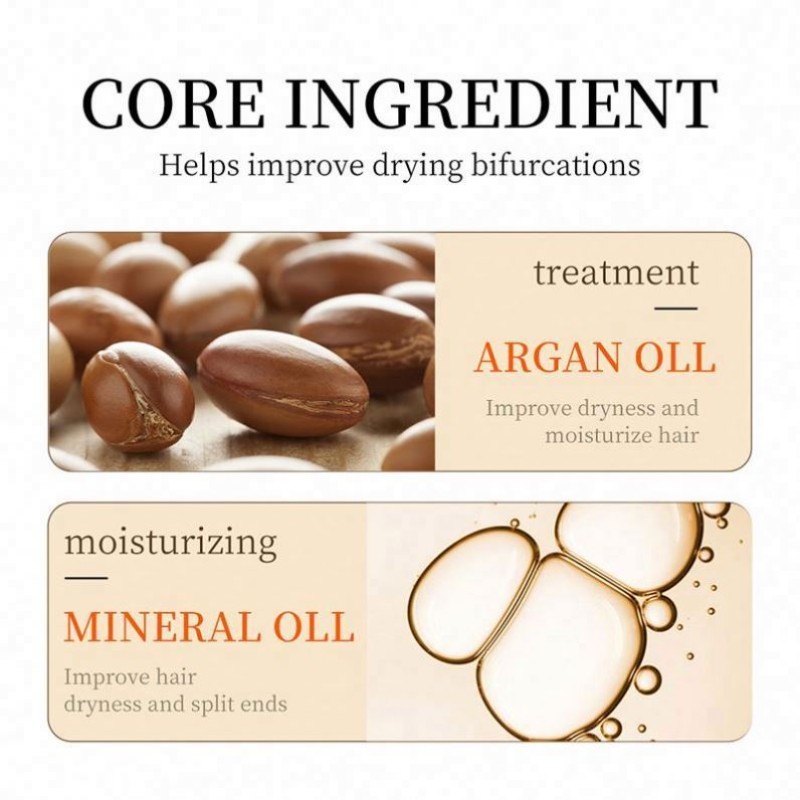 Argan Drying Nourishing Smooth and Supple Natural Oil Hair Repair Serum Cream Blush