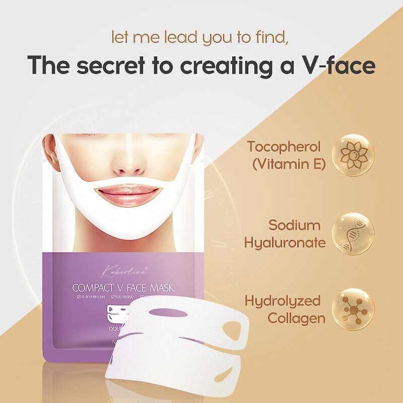 Hot Selling Small V Face Lift Tightening Beauty Facial Mask Moisturizing Hydrating Double Hanging Ear Collagen Lift Mask