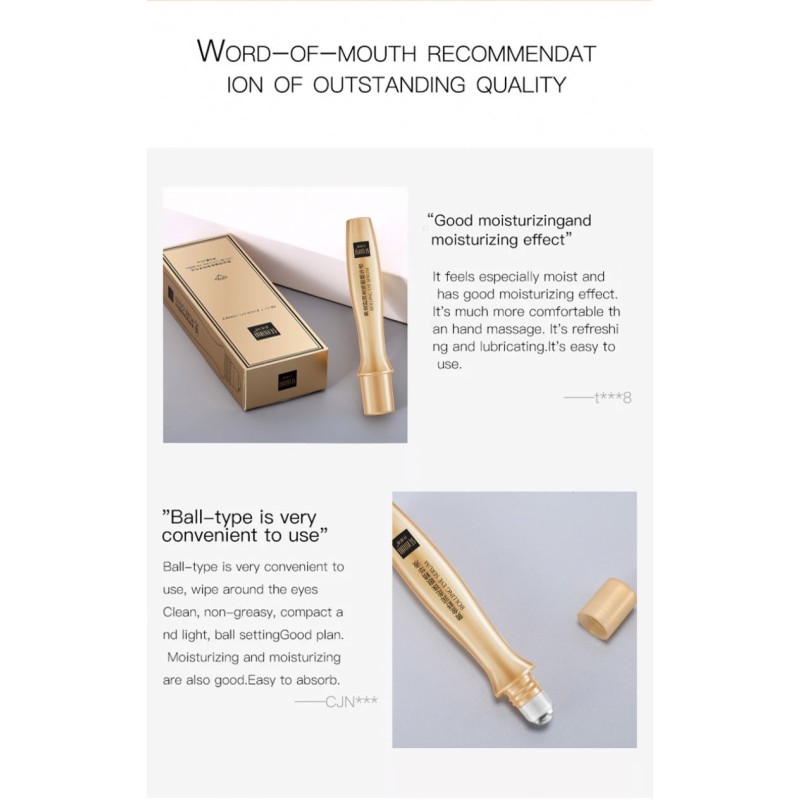 SENANA Top Selling Private Label Gold Anti-aging Eye Face Collagen 24K Gold Roll on Eye Serum