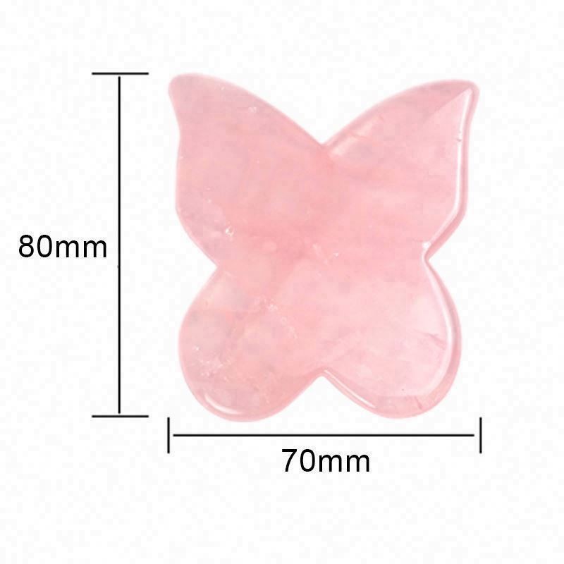Factory 100% Real Natural Stone Rose Quartz Butterfly Gua Sha for Promotion Gift High Pigment Liquid Lipstick