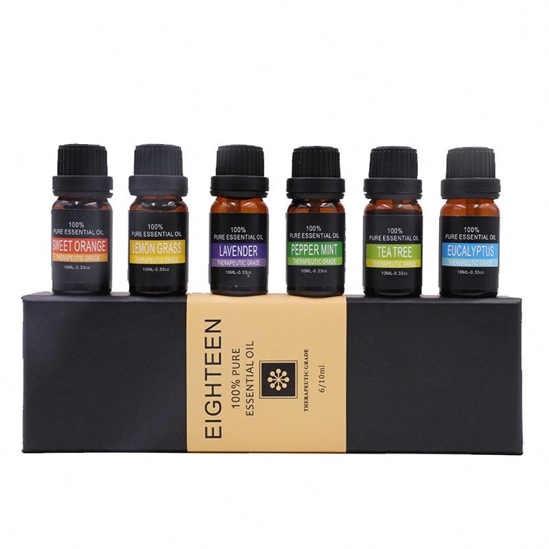 Custom logo Top 12 Pure Oils Gift Set for Diffuser, Humidifier, Massage, Aromatherapy, Skin & Hair Care Aroma Essential Oil