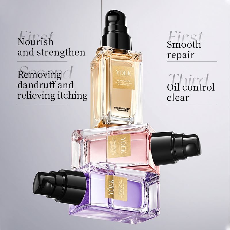 Private Label YOEK Fragrance Moisturizing Hair Care Essential Oil Anti Hair Loss Ginger Oil Serum Hair Growth for Men and Women