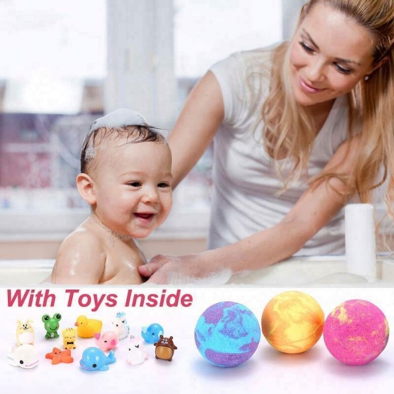 Custom Private Label Christmas Birthday Bath Bombs for Kids with Surprise Toys Inside Topad_creative.d Rosehip Seed Oil