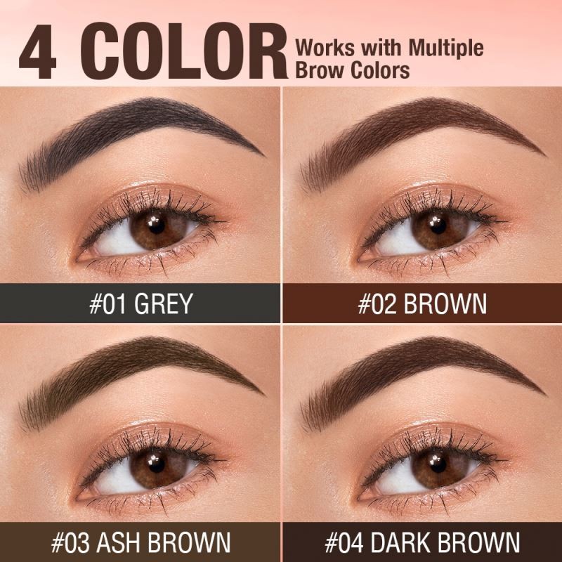 O.TWO.O Natural Long Lasting Smudge-proof Eyebrow 3-in-1 Waterproof Eyebrow Pencil Eyes Makeup