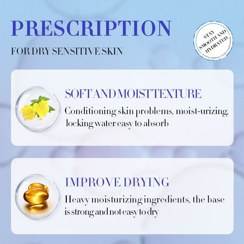300g SADOER Day and Night Evening Primrose Oil Vitamin E Cream Nourishing Beauty Face Cream for Lady