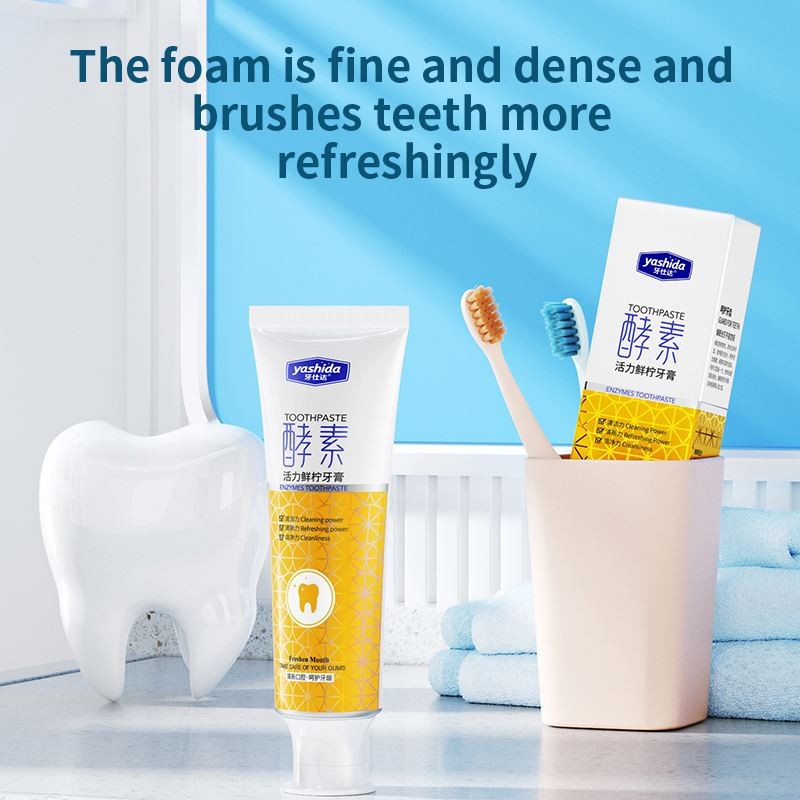 100g OEM ODM Mint Lemon Removes Stains Organic Activated Toothpaste for Adult