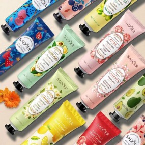 Hand Whitening Cream SADOER BIOAQUA Factory Natural Blueberry Strawberry Moisturizing Anti Aging Skin Care